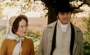 Elizabeth Bennet et Fitzwilliam Darcy, demande en mariage, Orgueil et préjugés, 1995, BBC