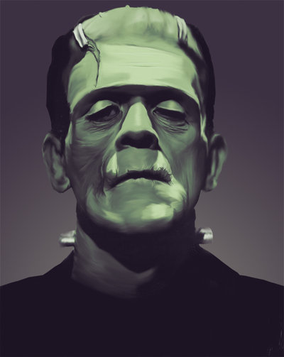 Illustration du monstre de Frankenstein par Scott Clayton Fraley