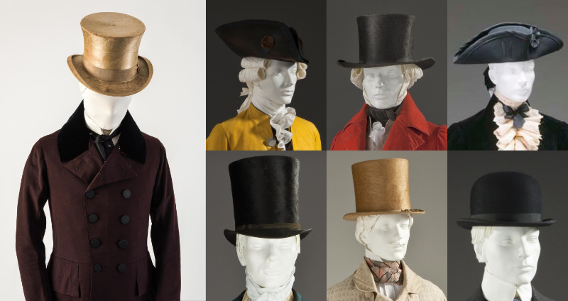 Chapeaux en feutre de poil de castor, XVIIIème et XIXème siècle